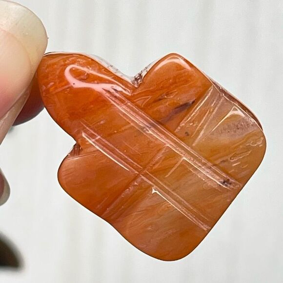 Carnelian banded agate turtle carving pendant necklace silver plated crystal dru - Picture 8 of 9